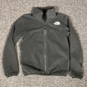 North Face Sweater Boys Small 7/8 Gray Fleece Zip Up Longsleeve Sweatshirt Coat